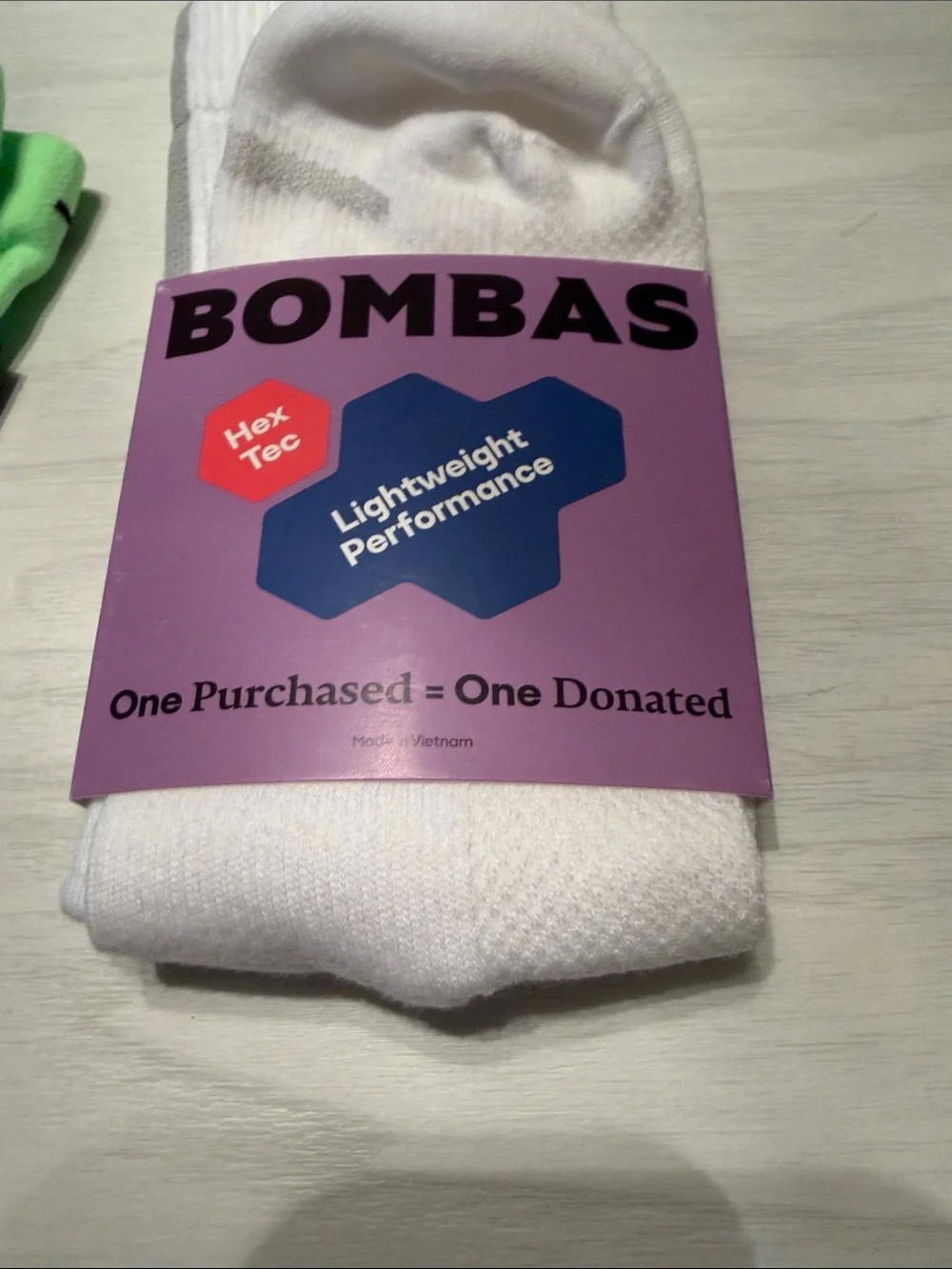 Bombas RunPro Athletic Socks - Lime, White, Black - 3 Pack